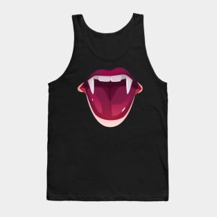 Halloween, Mouth Design Tank Top